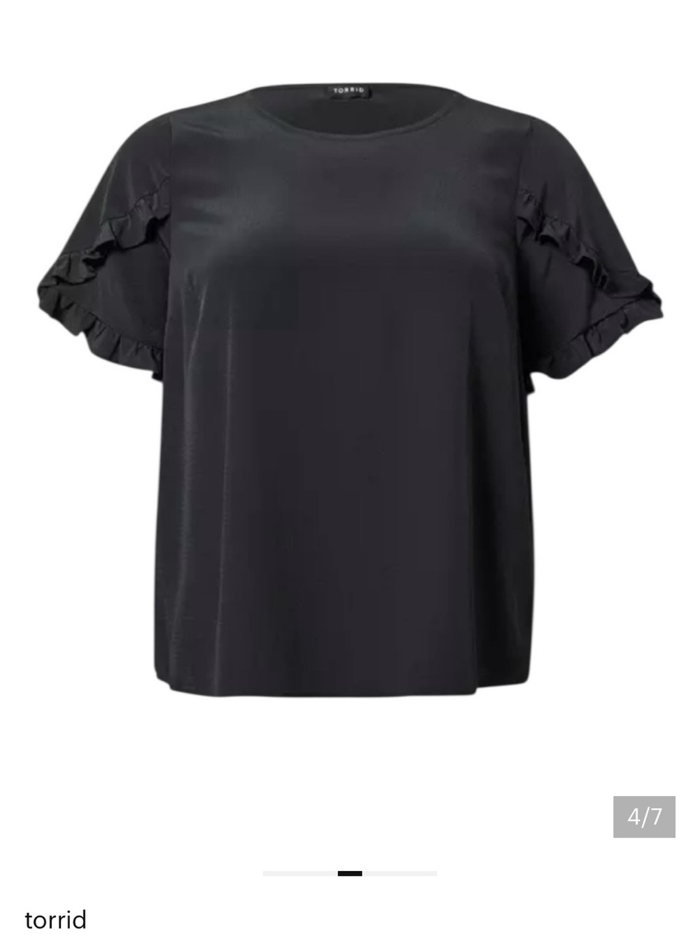 torrid Black Ruffle Sleeve Blouse